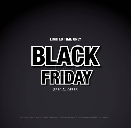 Téléchargez les illustrations : Conception de mise en page de bannière de vente de vendredi noir - en licence libre de droit