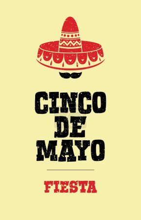 Illustration for Cinco de Mayo, fiesta, vector graphic design - Royalty Free Image