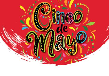 Ilustración de Cinco de Mayo, fiesta, diseño gráfico vectorial - Imagen libre de derechos