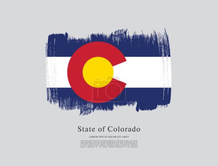 Illustration for Flag of the state of Colorado. United States of America - Royalty Free Image