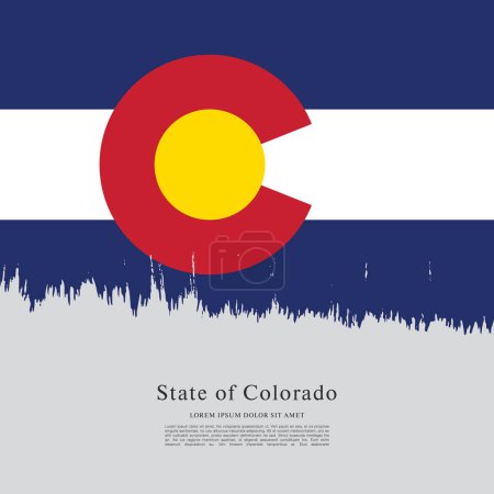 Ilustración de Bandera del estado de Colorado. Estados Unidos de América - Imagen libre de derechos