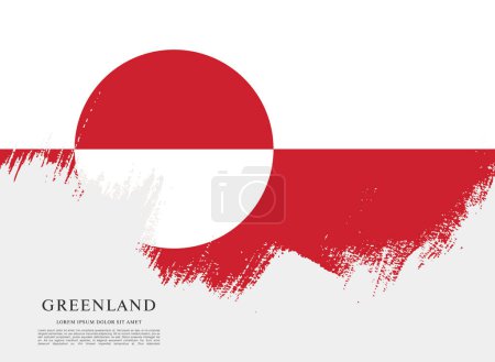 Illustration for Flag of Greenland, vector graphic design - Royalty Free Image