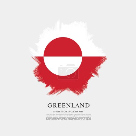 Téléchargez les illustrations : Drapeau du Groenland, graphisme vectoriel - en licence libre de droit