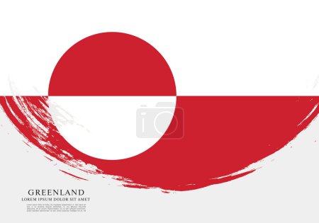 Illustration for Flag of Greenland, vector graphic design - Royalty Free Image