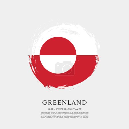 Ilustración de Bandera de Groenlandia, diseño gráfico vectorial - Imagen libre de derechos