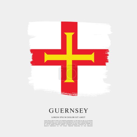 Ilustración de Bandera de Guernsey, diseño gráfico vectorial - Imagen libre de derechos