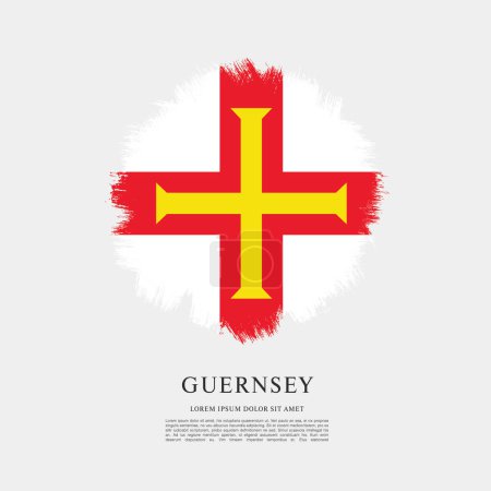 Drapeau de Guernesey, graphisme vectoriel