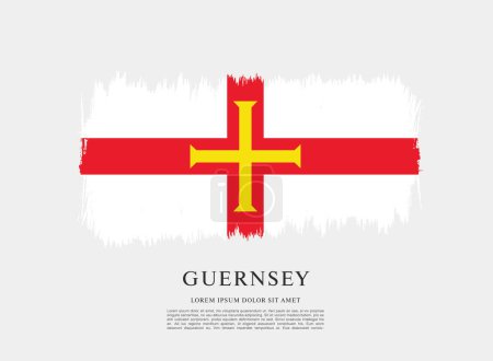 Téléchargez les illustrations : Drapeau de Guernesey, graphisme vectoriel - en licence libre de droit