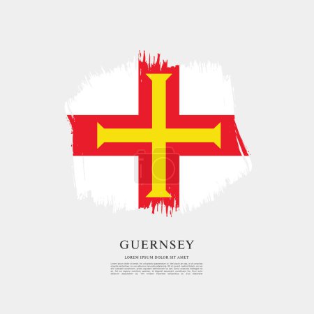 Bandera de Guernsey, diseño gráfico vectorial