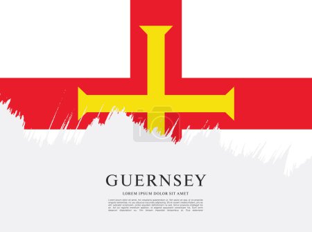 Illustration for Flag of Guernsey, vector graphic design - Royalty Free Image