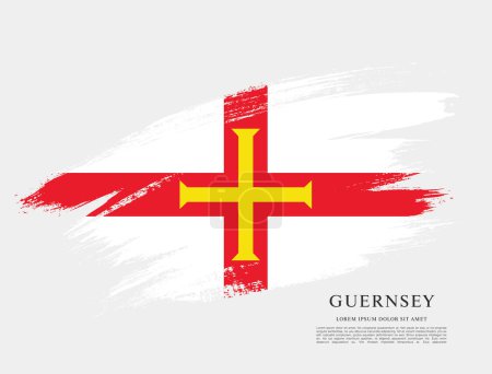 Bandera de Guernsey, diseño gráfico vectorial