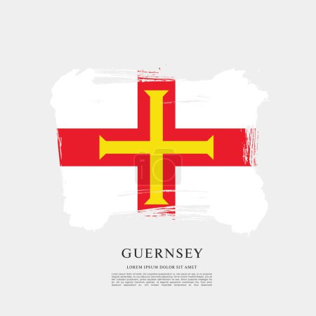 Flagge von Guernsey, Vektorgrafik-Design