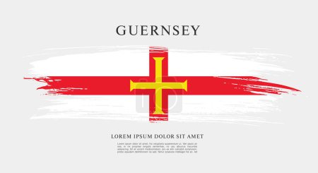 Illustration for Flag of Guernsey, vector graphic design - Royalty Free Image