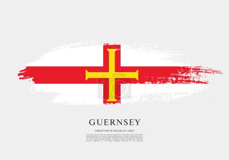 Flag of Guernsey, vector graphic design