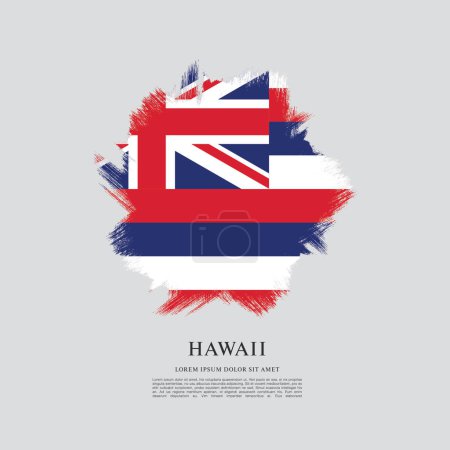 Téléchargez les illustrations : Drapeau de l'État d'Hawaï. États-Unis d'Amérique - en licence libre de droit