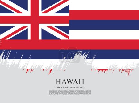 Ilustración de Bandera del Estado de Hawaii. Estados Unidos de América - Imagen libre de derechos