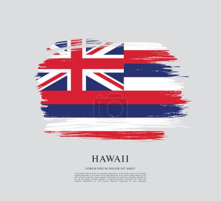 Illustration for Flag of the State of Hawaii. United States of America - Royalty Free Image
