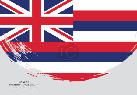 Ilustración de Bandera del Estado de Hawaii. Estados Unidos de América - Imagen libre de derechos
