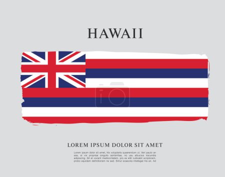 Illustration for Flag of the State of Hawaii. United States of America - Royalty Free Image