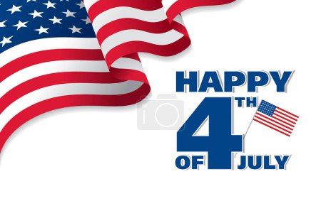 Ilustración de 4 de julio Día de la Independencia. Ilustración vectorial - Imagen libre de derechos