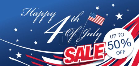 Illustration for Fourth of July Independence Day. Vector illustration - Royalty Free Image