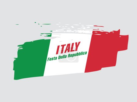Ilustración de Italia, día de la república. Diseño gráfico vectorial - Imagen libre de derechos