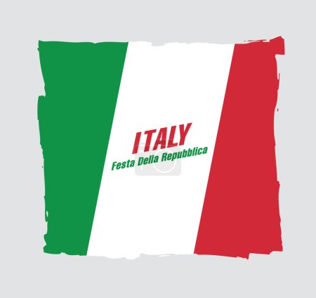 Illustration for Italy, republic day. Vector graphic design - Royalty Free Image