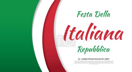 Illustration for Italy, republic day. Vector graphic design - Royalty Free Image