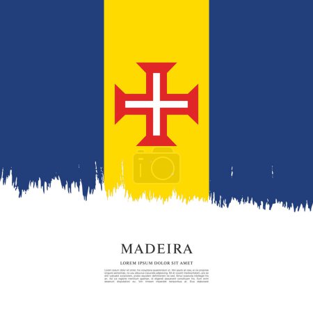Ilustración de Bandera de Madeira, diseño gráfico vectorial - Imagen libre de derechos