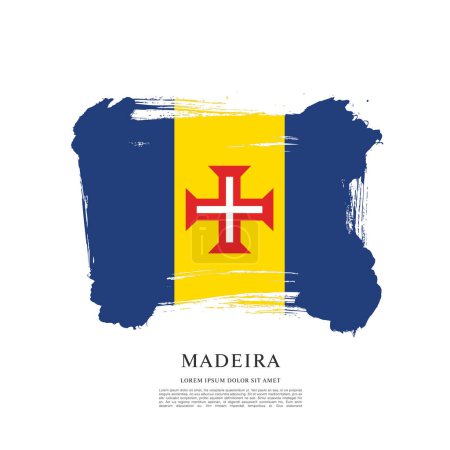 Illustration for Flag of Madeira, vector graphic design - Royalty Free Image
