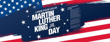 Illustration for Martin Luther King day banner layout design, vector illustration - Royalty Free Image