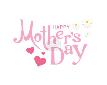 Ilustración de Feliz Día de las Madres. Ilustración vectorial para tarjeta de felicitación, póster, pancarta, invitación - Imagen libre de derechos