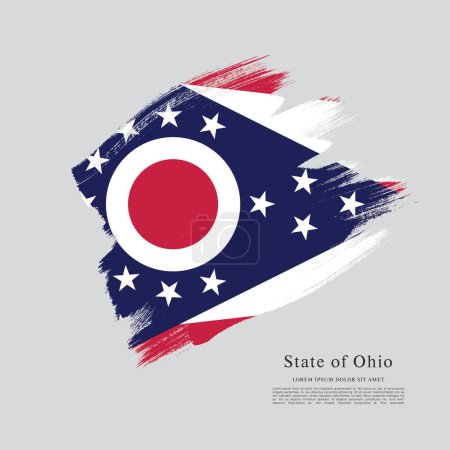 Ilustración de Bandera del estado de Ohio. Estados Unidos de América - Imagen libre de derechos