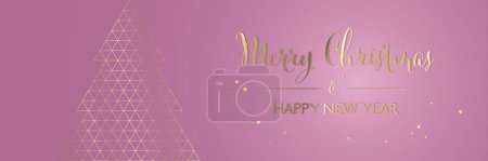 Photo for Merry christmas and happy new year - geometric fir tree design theme - Royalty Free Image