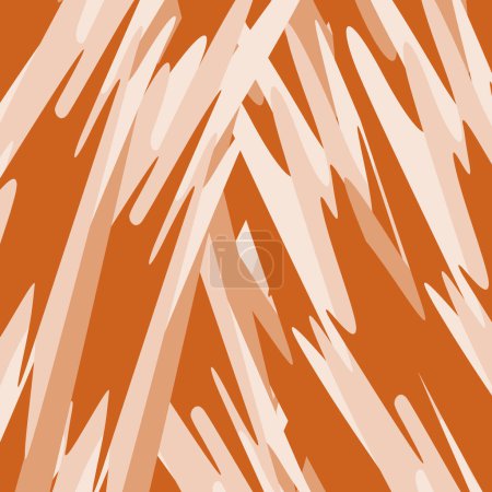 Téléchargez les illustrations : Monochrome Abstract background texture from brush strokes in trendy bright orange tints. Pattern for banner, wallpaper, web, poster, postcard. Good for invitation, greeting, price, label. Vector. EPS - en licence libre de droit