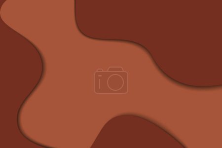 Illustration for Vector Abstract Background texture in paper cut style in trendy coffee and chocolate shades with copyspace. EPS. Design for poster, banner, brochures, greeting or invitation cards, promotion or web. - Royalty Free Image