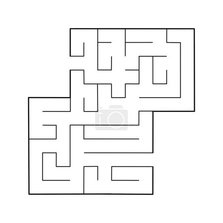 Photo for Labyrinth for play. Simple illustration. Easy and fun template of puzzle game for kids. Abstract shape of maze .Find the right way. - Royalty Free Image