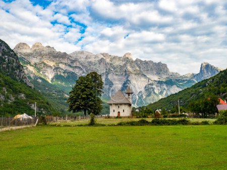 Photo for Theth Church in Theth valley in Albania - Royalty Free Image