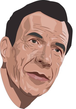 Illustration for John Kenneth Galbraith was a notable American economist and author who advocated for government intervention in the economy - Royalty Free Image