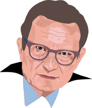 Illustration for Paul A. Samuelson was a renowned American economist whose work and textbook significantly impacted the field of economics. - Royalty Free Image