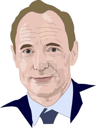 Téléchargez les illustrations : Illustration vectorielle du portrait Tim Berners-Lee - en licence libre de droit