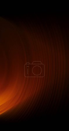 Photo for Gradient abstract background. Music glow. Night show illumination. Blur neon orange color curve laser spotlight on dark black ribbed texture free space poster. - Royalty Free Image