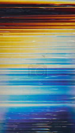 Photo for Glitch error. Distorted display. Striped pattern background. - Royalty Free Image