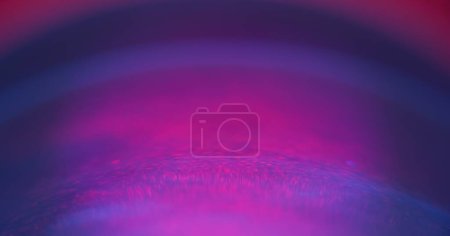 Photo for Defocused light flare. Fluorescent background. Futuristic radiance. Blur neon blue pink purple color gradient smooth glow reflection abstract wallpaper with free space. - Royalty Free Image