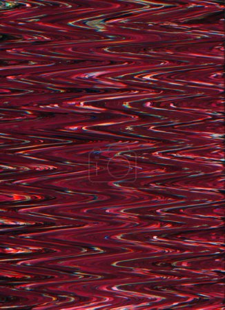Photo for Glitch error. Digital pixel noise. Steel blue maroon striped pattern overlay. - Royalty Free Image