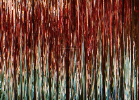 Photo for Distorted screen. Signal error. Multicolor glitch lines pattern - Royalty Free Image