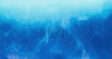 Photo for Color smoke abstract background. Sky cloud. Ethereal air. Blue white color paint water fume floating mist texture with free space. - Royalty Free Image
