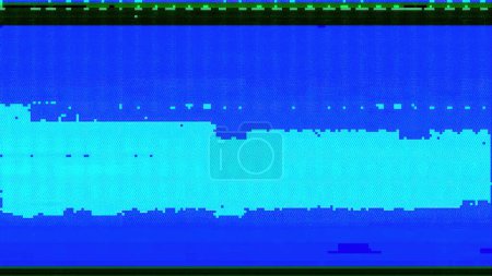 Foto de Pixel ruido de fondo glitch. Daño de matriz. Distorsión de computadora estática digital de color azul cian Artefactos de 8 bits Ilustración de textura de grano abstracto. - Imagen libre de derechos