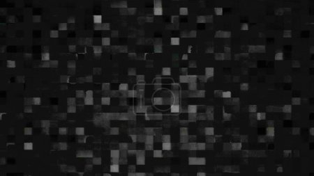 Téléchargez les photos : Grain texture glitch pixel. Vieille superposition de bruit statique TV. Défocalisé noir blanc VHS grain distorsion objets numériques illustration abstraite arrière-plan. - en image libre de droit