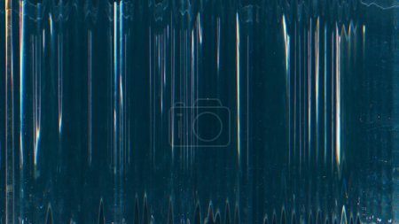 Photo for Glitch overlay. Dust scratches. Distressed screen. Blue white color lines noise artifacts texture on dark weathered illustration abstract background. - Royalty Free Image